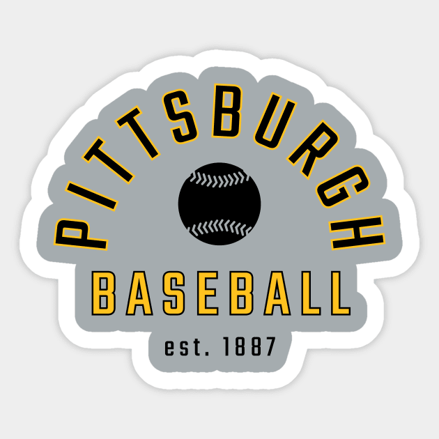 Vintage Pittsburgh Baseball Sticker by YinzerTraditions